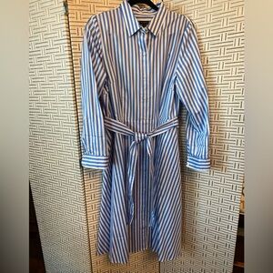 Talbots Blue and White Striped Dress